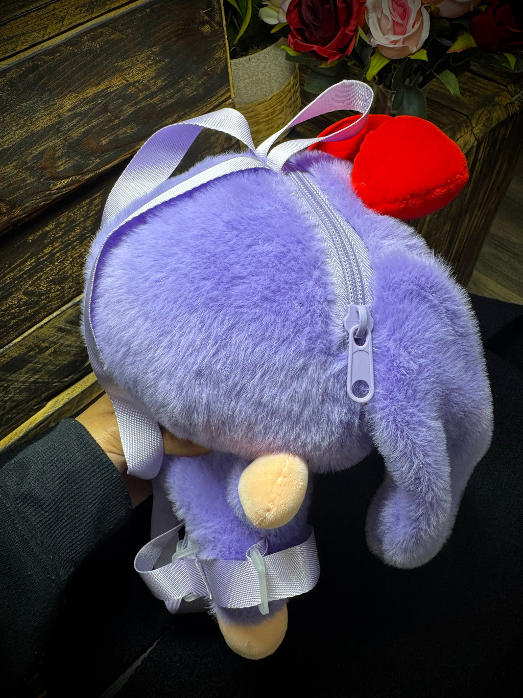 Purple Plush Backpack
