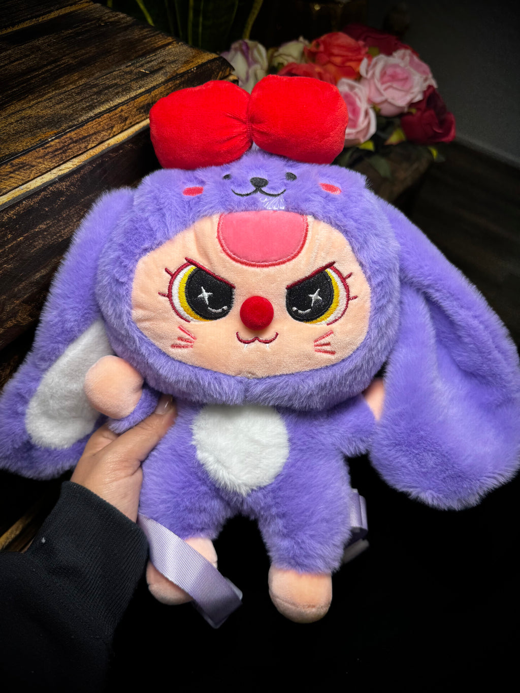 Purple Plush Backpack