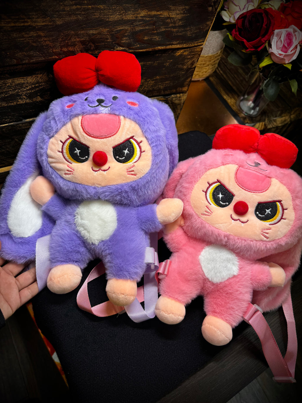 Purple Plush Backpack
